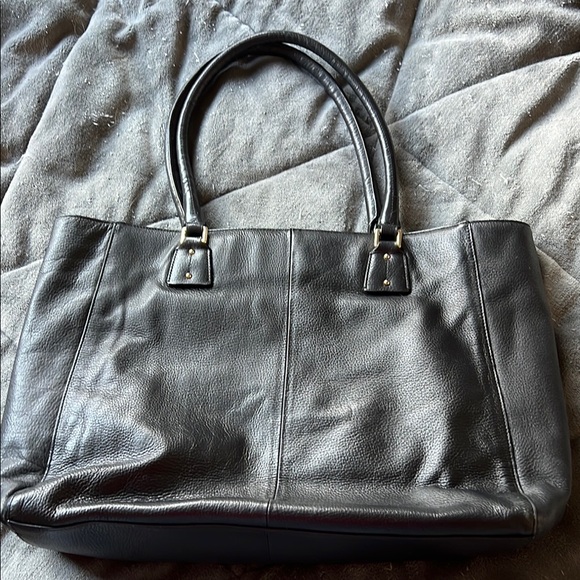 Cole Haan Black Leather Tote Bag - Picture 2 of 12
